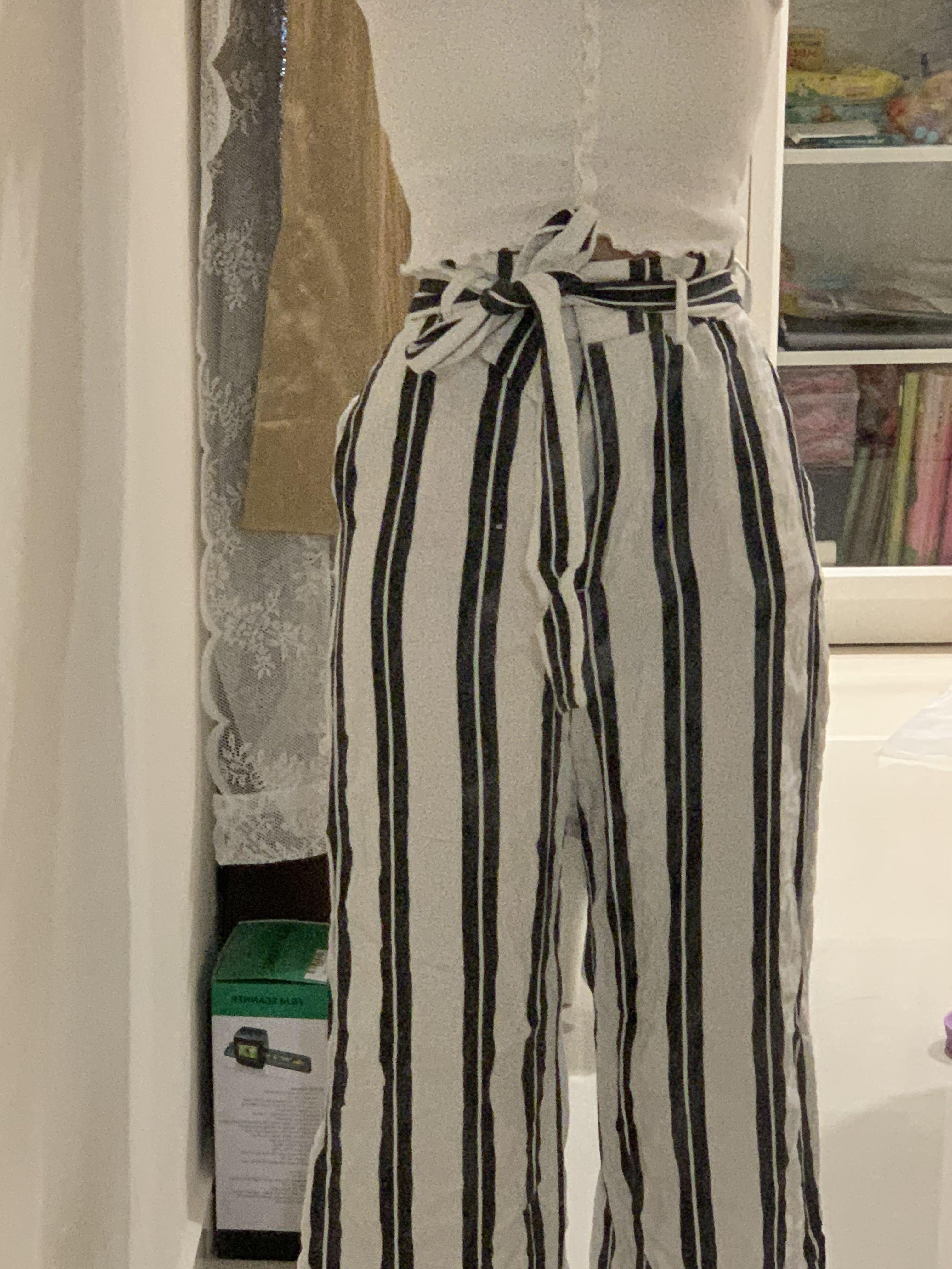 H M striped culottes pants