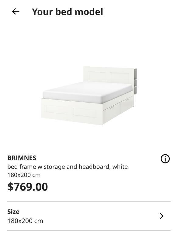 Ikea Bed Storage Headboard Shelves Furniture Home Living Furniture Bed Frames Mattresses On Carousell