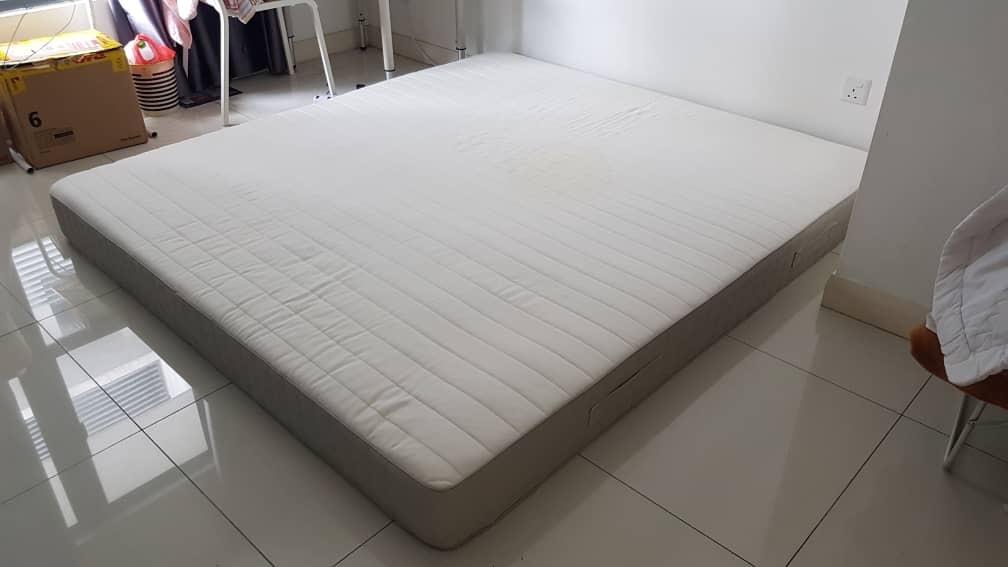 IKEA HAFSLO bed King size katil saiz king cheap spring bed mattress tilam