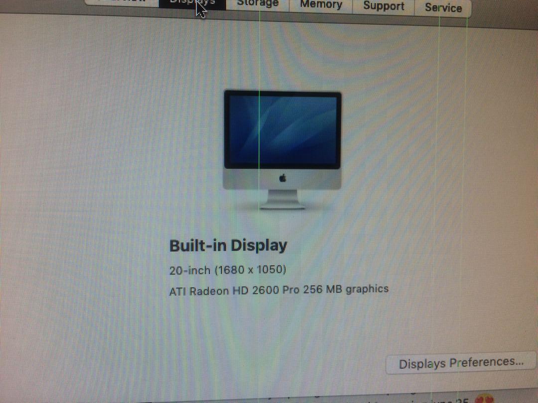 iMac 20.5inch Intel core 2 duo 2.66ghz 2gb ram memory (Category: Desktops) located in Valenzuela. Submitted by eriq.eriq (Listing ID 1093048585, Image 2). Description: Imac core2 duo 20inch, unit only. With keyboard and mouse, Nagagamit pa ng maayos. nasa pics na spec Pwede gamitin online class, or fb and youtube, working camera, wifi, bluetooth usb ports, lan and firewire. Issue: medyo garalgal speaker pag todo vol. and may mga line sa screen. S