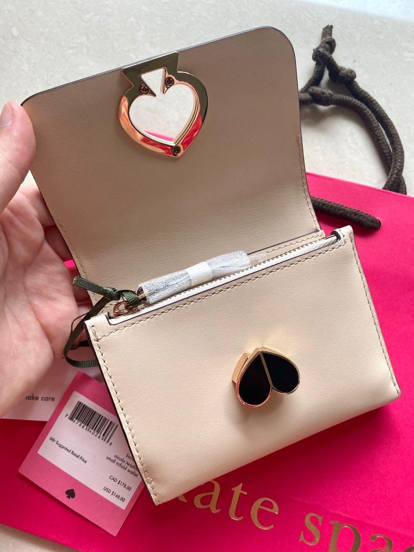 INSTOCK RARE Kate Spade Nicola Twistlock Small Trifold Wallet Black