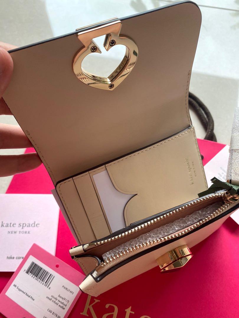 INSTOCK RARE Kate Spade Nicola Twistlock Small Trifold Wallet Black