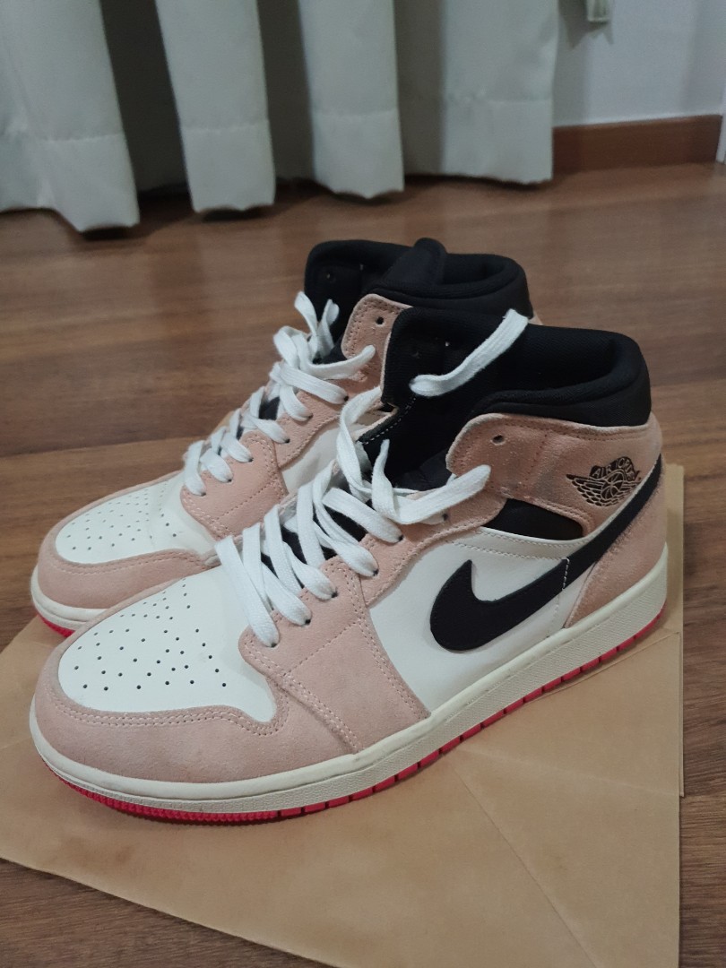 Nike air Jordan 1 mid crimson tint hyper pink Men s Fashion