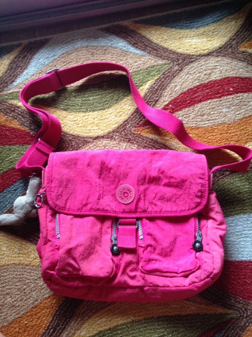 Hot pink top kipling bags