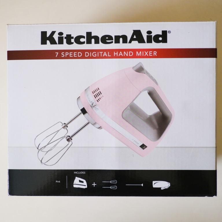 KitchenAid 7-Speed Pink Hand Mixer at