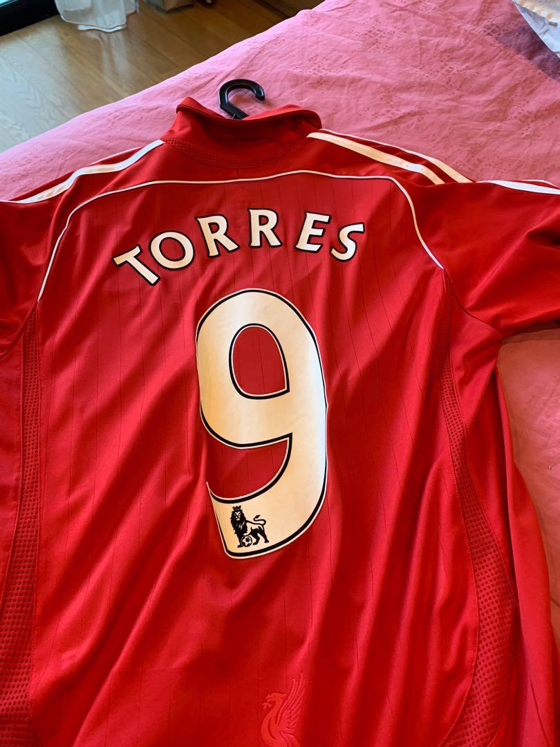 TORRES LIVERPOOL 2007/2008 CHAMPIONS LEAGUE SOCCER FOOTBALL SHIRT JERSEY  SIZE L