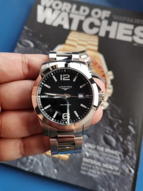 Longines Conquest Black 41mm Quartz Luxury Watches on Carousell
