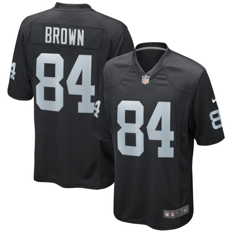 Mens Raiders 84 Antonio Brown Football Jersey Black Men s