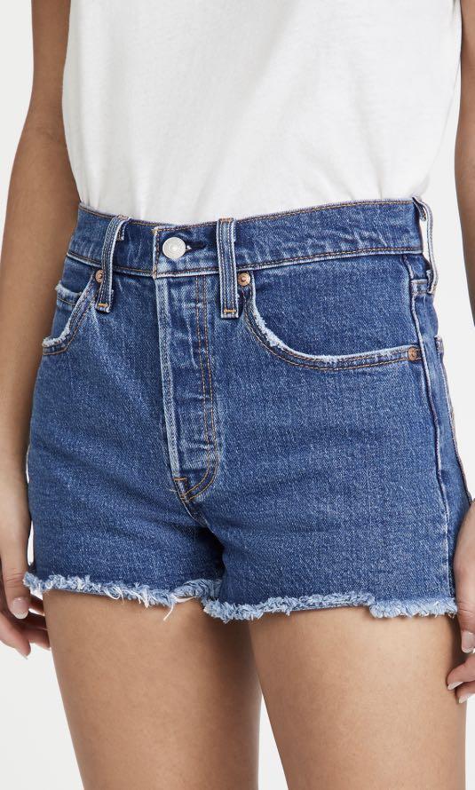 Levis 501 shorts flat broke hot sale