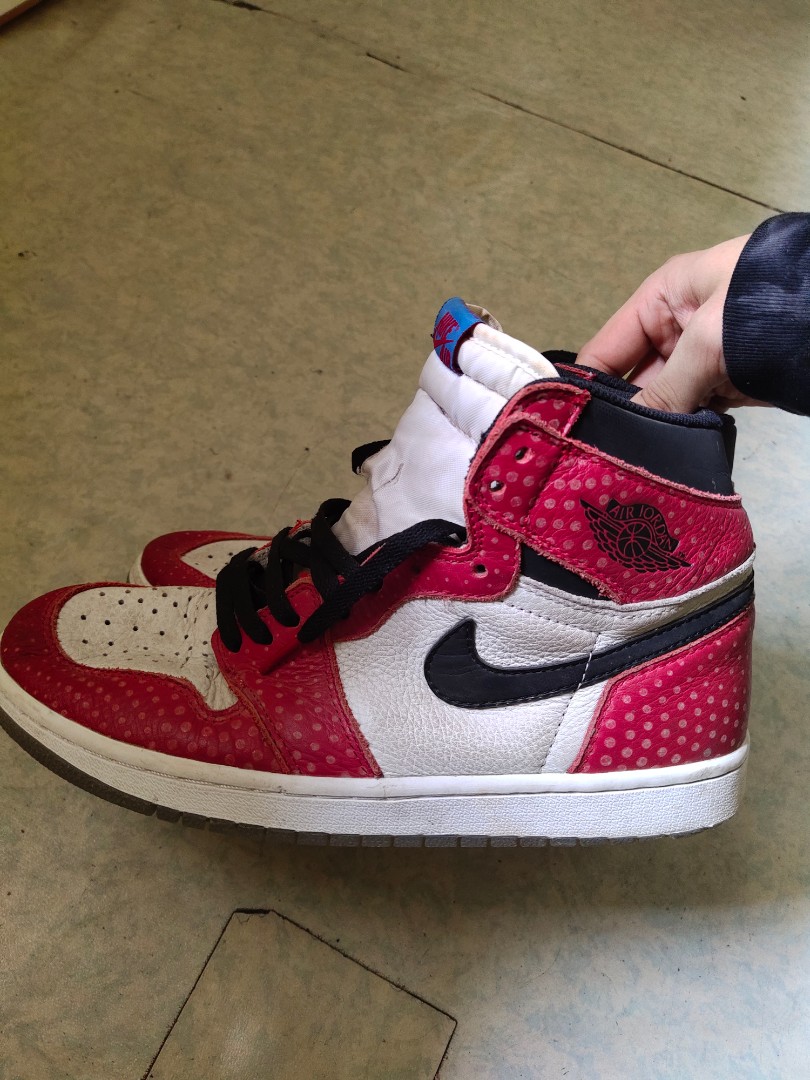 Nike air jordan 1 high origin story spider man second, Fesyen Pria, Sepatu  , Sneakers di Carousell