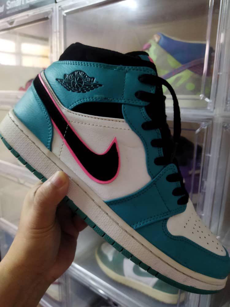 Nike AJ1 Mid South Beach Turbo Green Men s Fashion Footwear