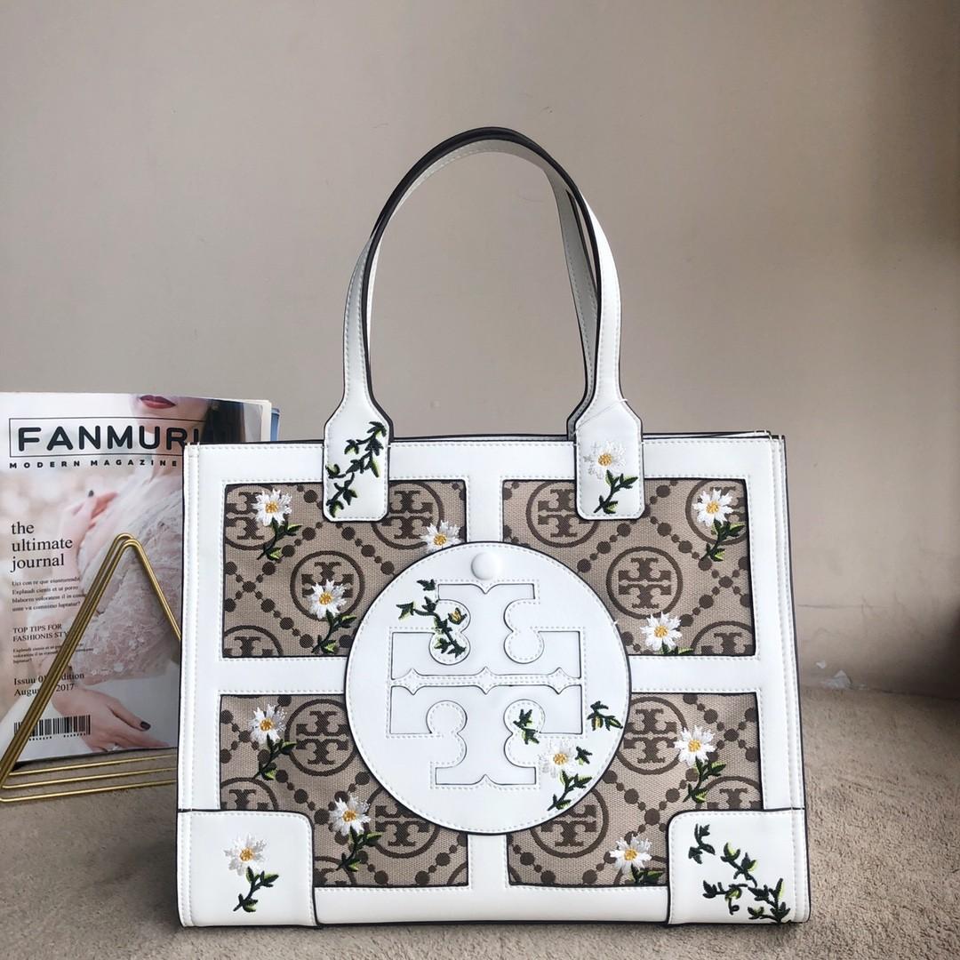 Original tory burch ella embroidered totes