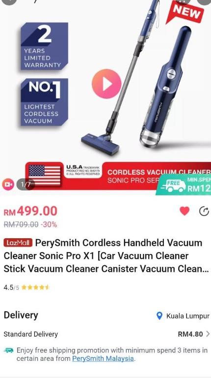 Perry Smith Cordless Handheld Vacuum Cleaner Sonic Pro X1