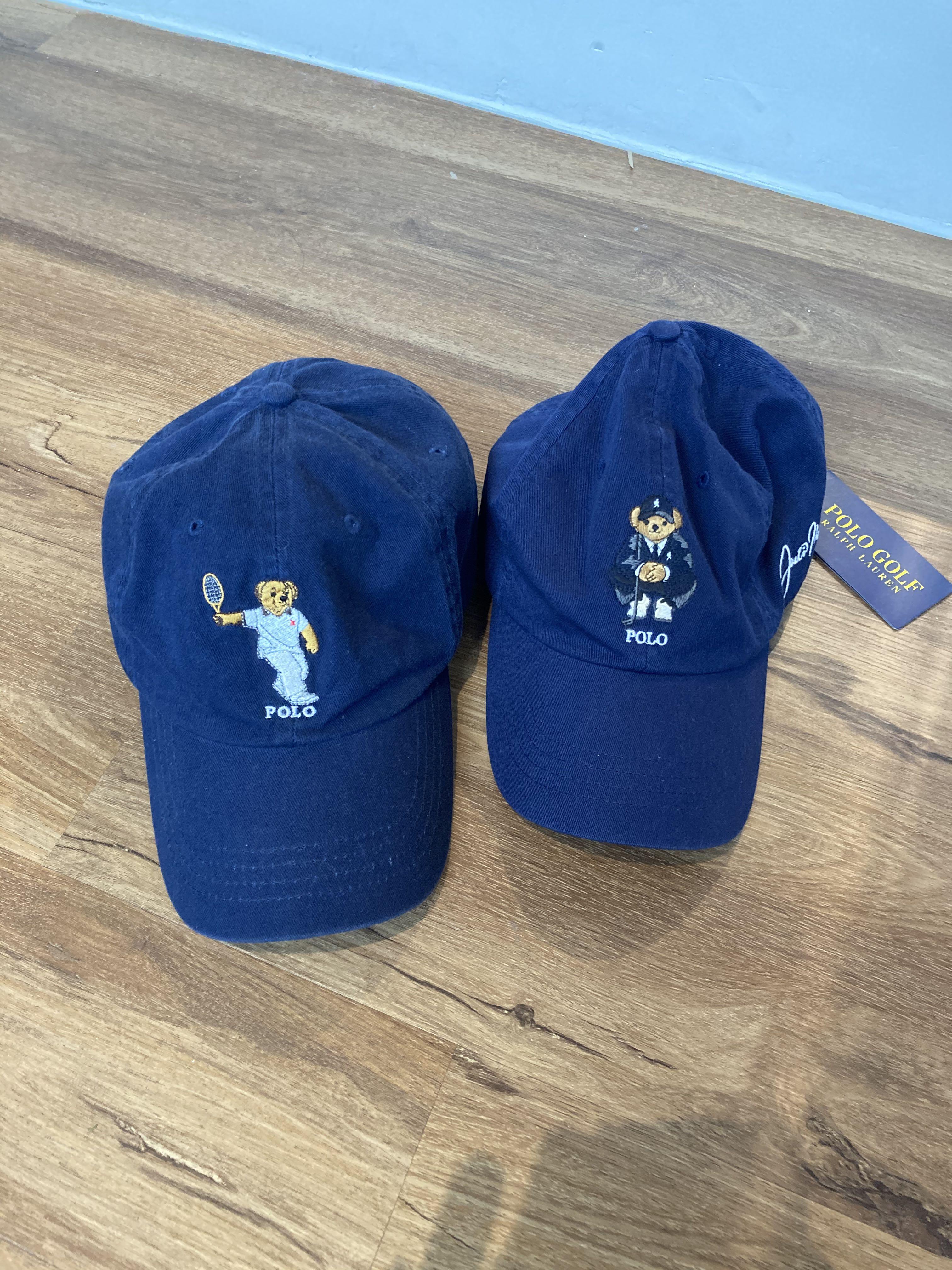 Polo Ralph Lauren bear tennis golf caps cap light blue navy , Men's  Fashion, Watches & Accessories, Caps & Hats on Carousell