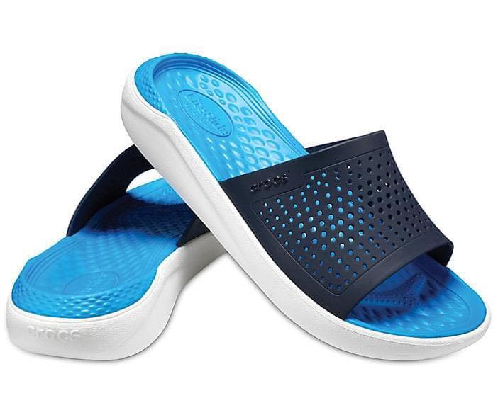 Crocs blue slippers hotsell