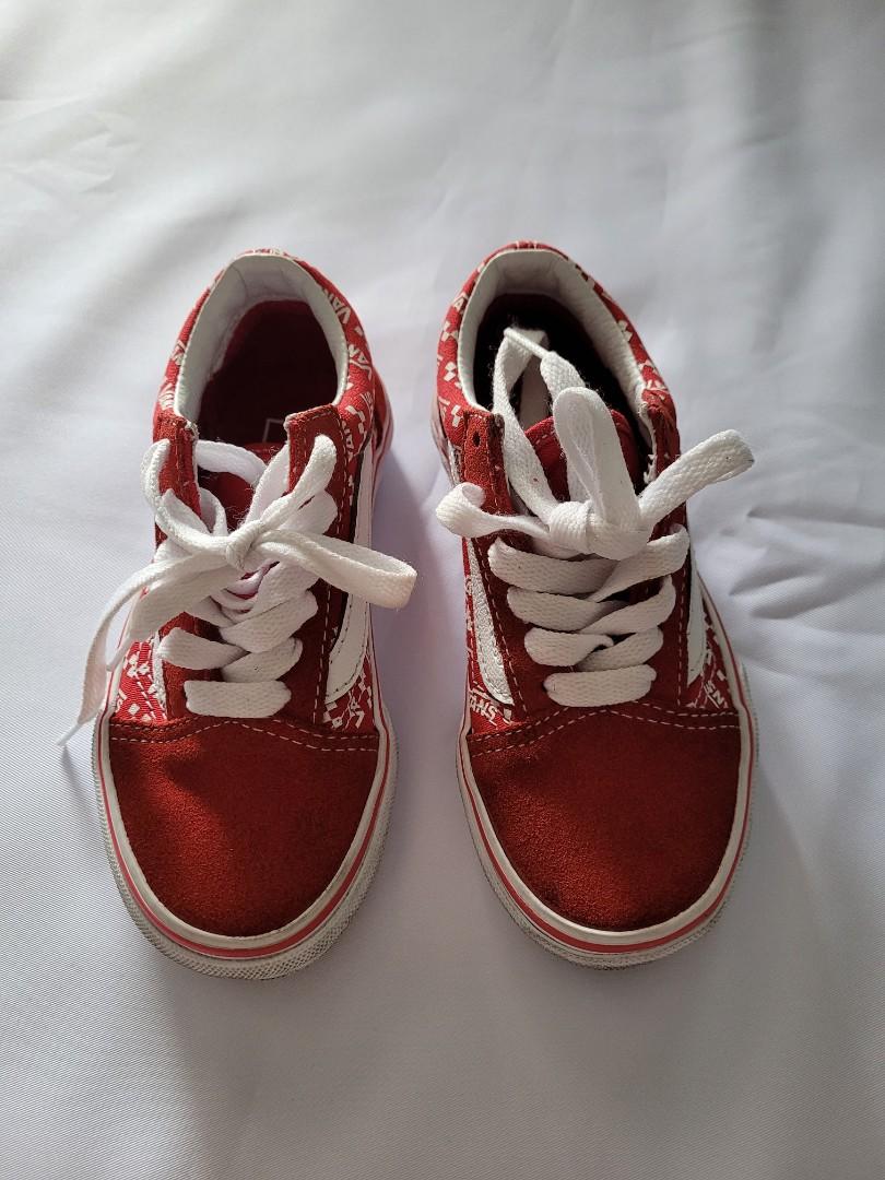 Vans kids shoe size clearance