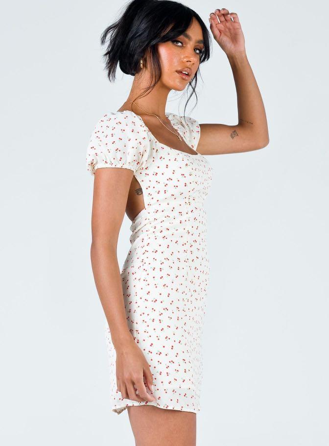 talulah cherry floral mini dress