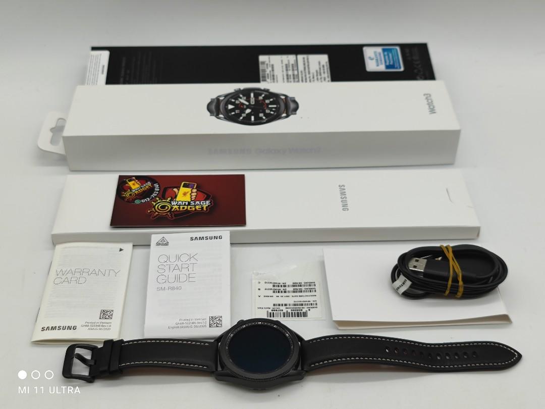 Samsung Galaxy Watch 3 45mm Sm R840 Mystic Black Men S Fashion Watches Accessories Watches On Carousell