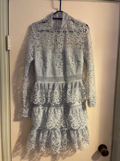 Self-portrait 淺藍色lace party dress uk1063016496348931110