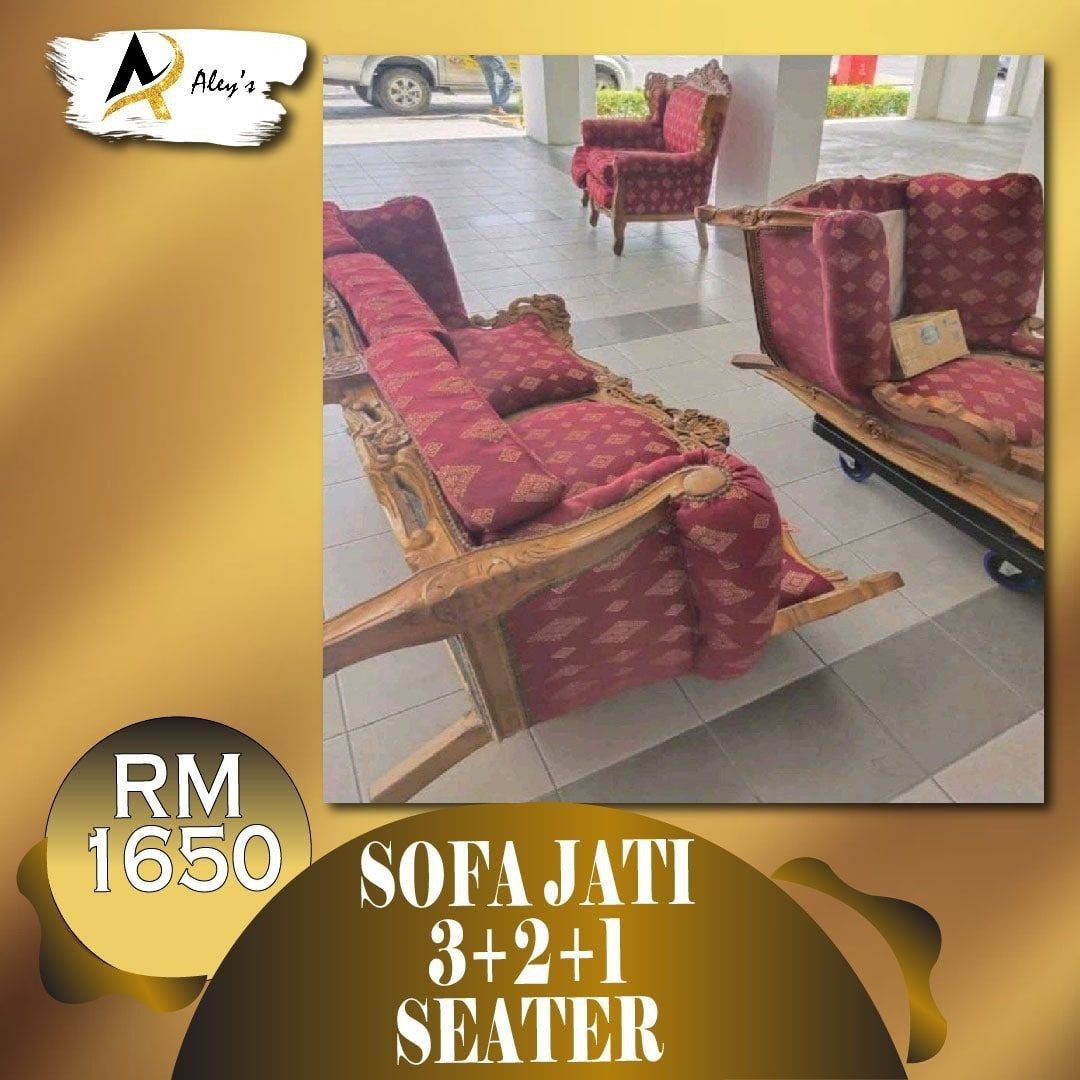 SOFA JATI 3+2+1 SEATER, Furniture & Home Living, Furniture, Sofas on
