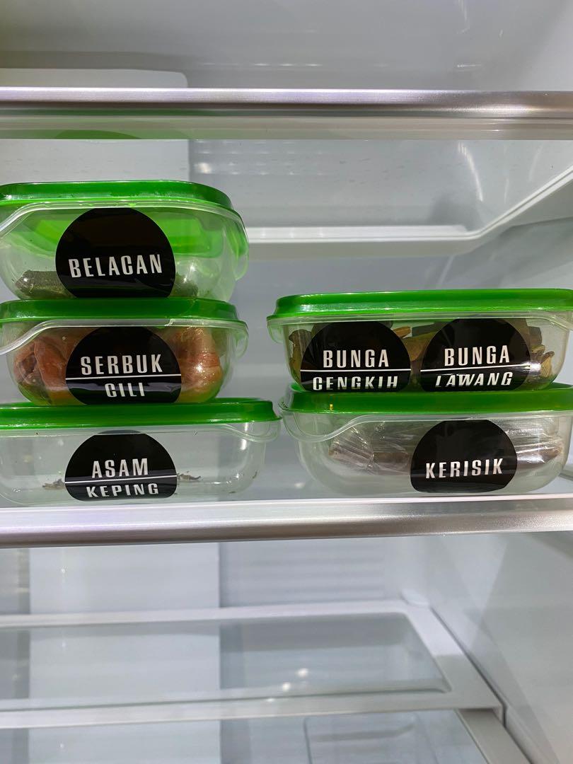 Spices, Pantry Labels (in Malay) 140 Labels, Furniture & Home Living