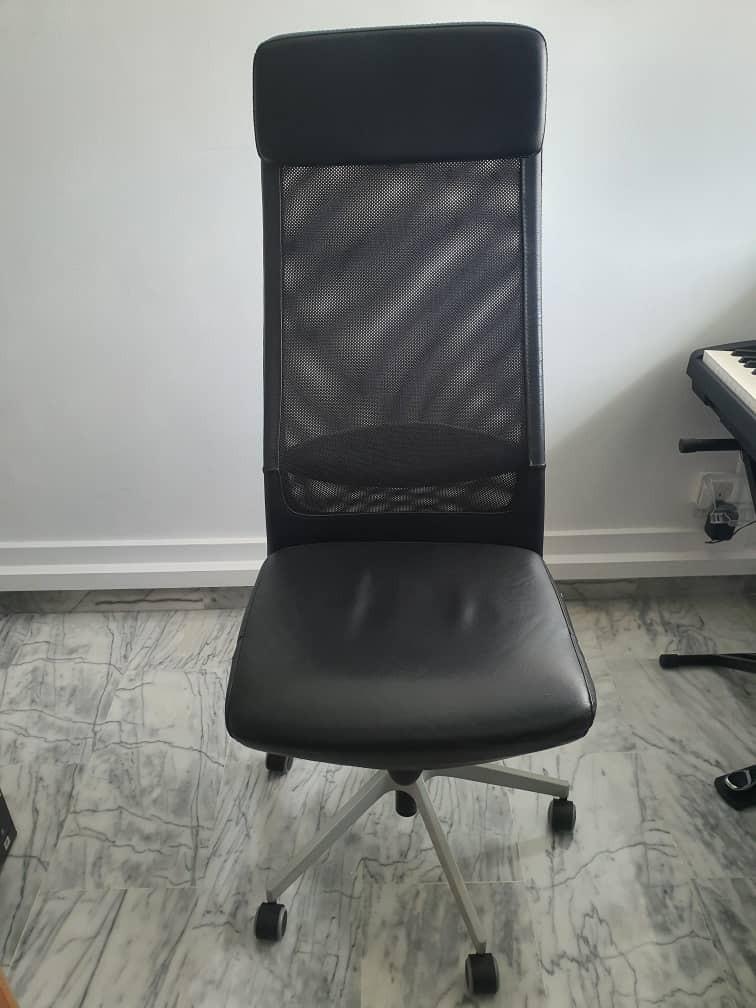 Swivel office chair Ikea Markus with armrest Furniture Home Living Furniture Chairs on Carousell