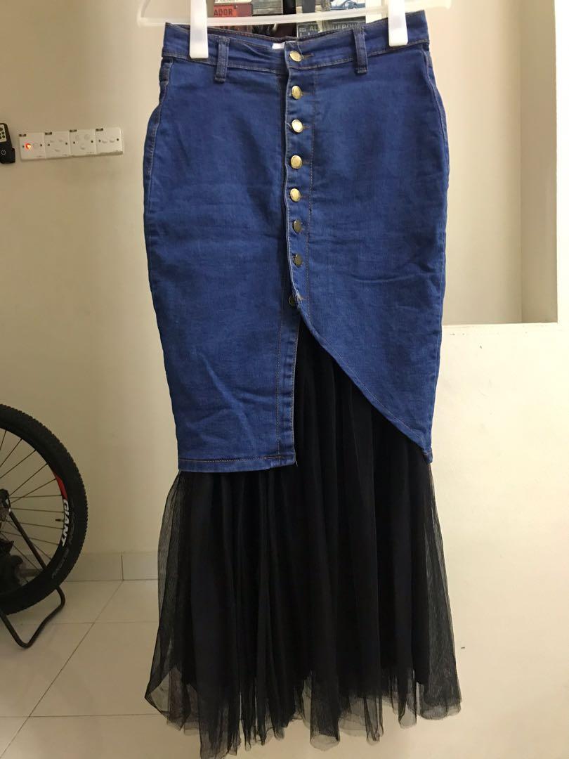 Tutu shop denim skirt
