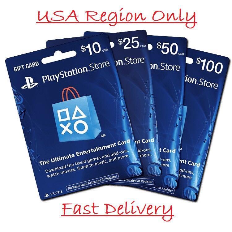 $50 PlayStation Store USD Card - PS PSN US Store - FISICAL CARD