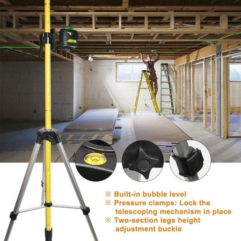 v131m-huepar-laser-mounting-pole-3-7m-12ft-for-rotary-and-line-lasers
