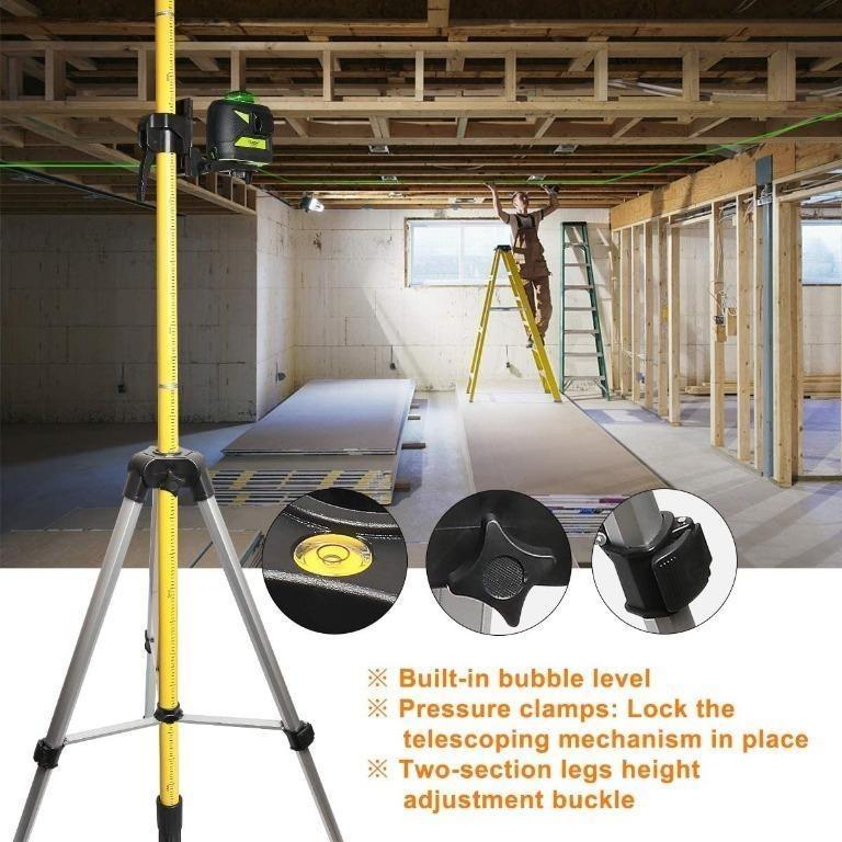 V131M Huepar Laser Mounting Pole 3.7m/12ft for Rotary and Line Lasers