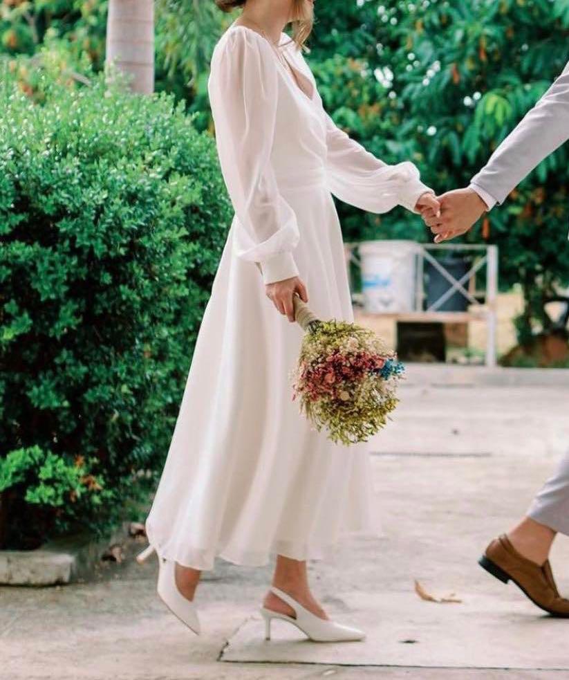 White Wedding Dress Women s Fashion Dresses Sets Dresses on