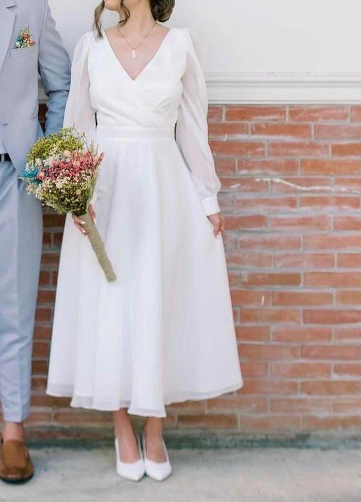 White midi dress outlet wedding