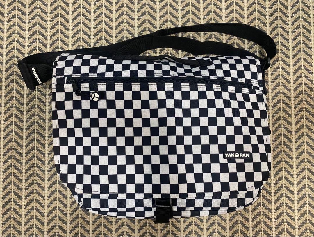 Checkered discount messenger bag