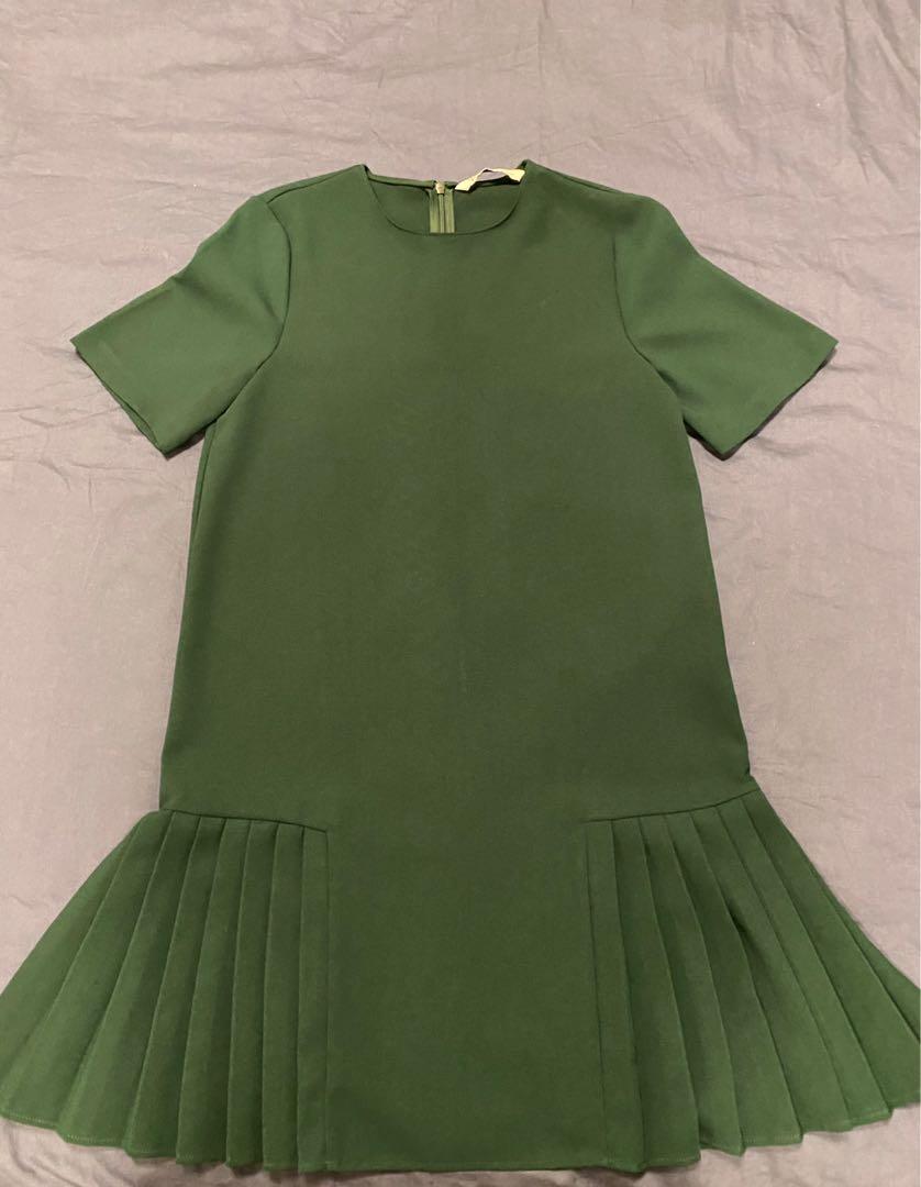 Green dress zara 2019 top