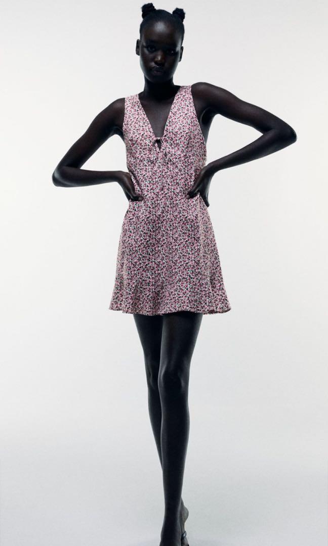 Zara ditsy dress discount