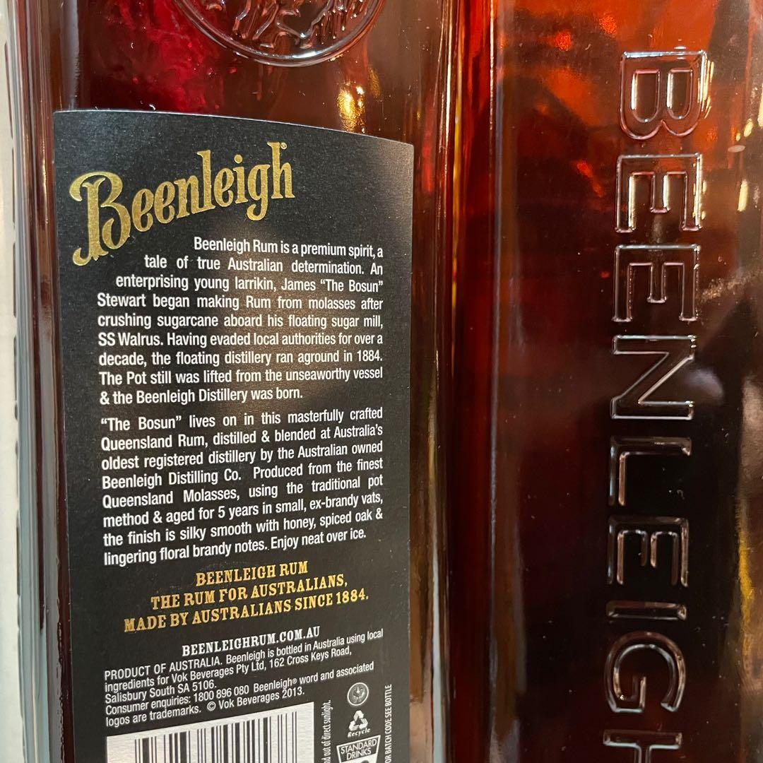 1L Beenleigh 5 Dark Rum Australian Better than Bacardi black / gold 1000ml, Food & Drinks