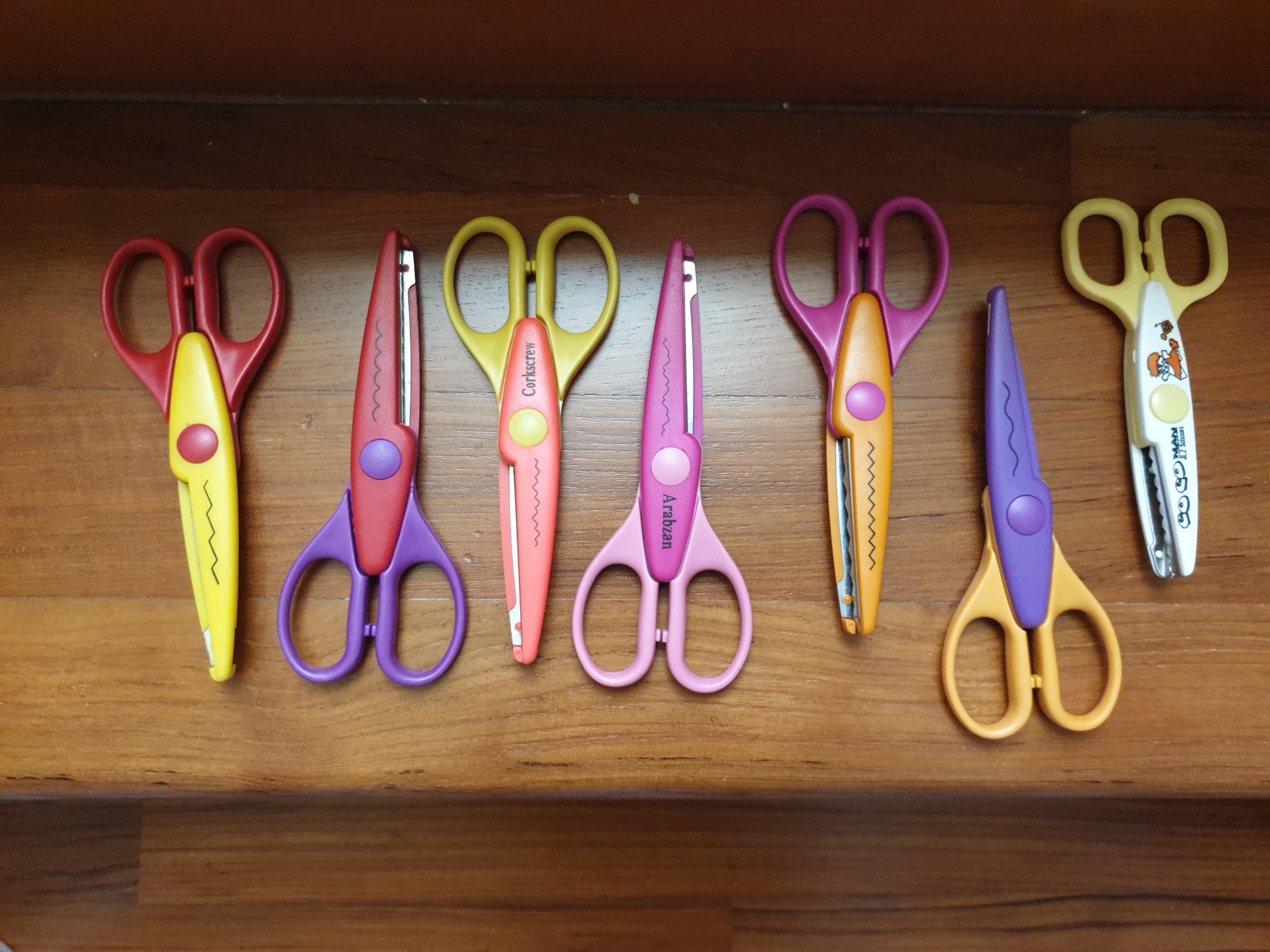 7 Decorative Craft Border Scissors, Hobbies & Toys, Stationery & Craft