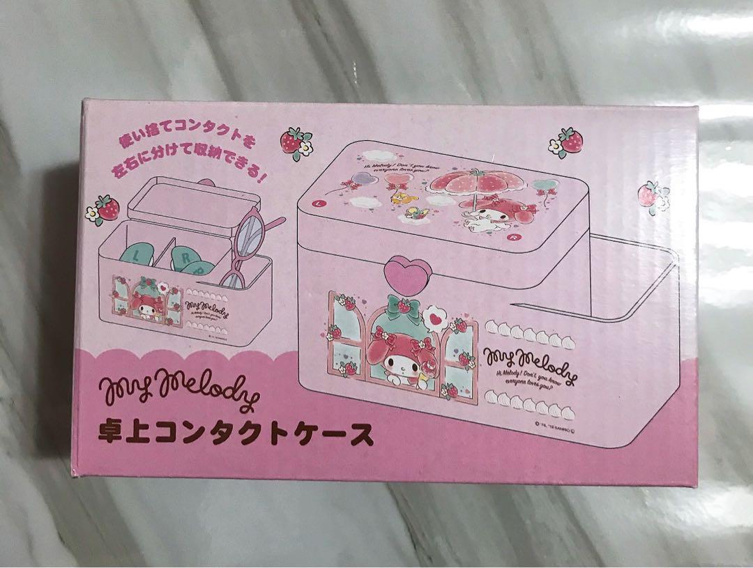 全新日本sanrio My Melody 美樂蒂眼鏡小物收納盒小物盒收納盒置物盒眼鏡盒桌上盒塑膠盒多功能盒小朋友最愛 書本