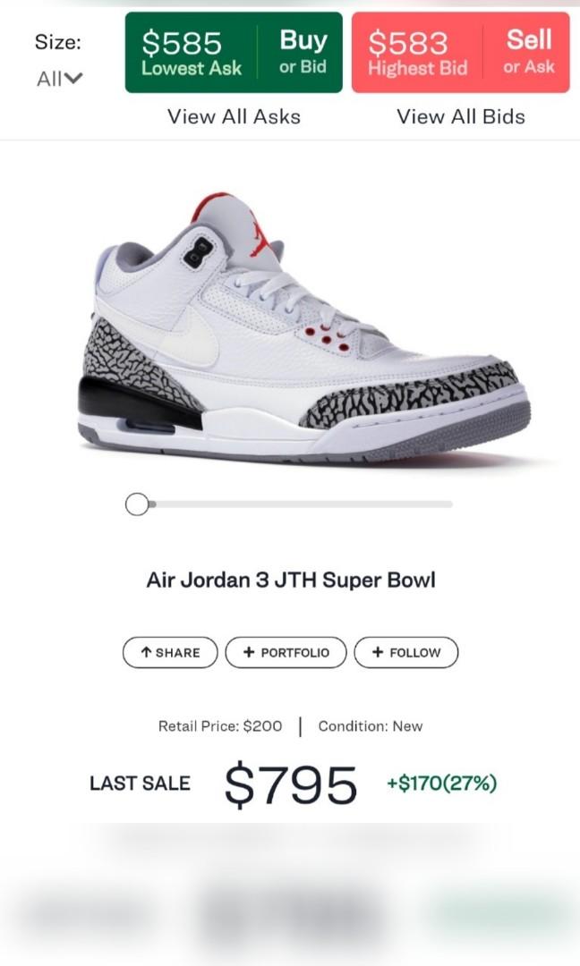 Jordan 3 jth for sale sales