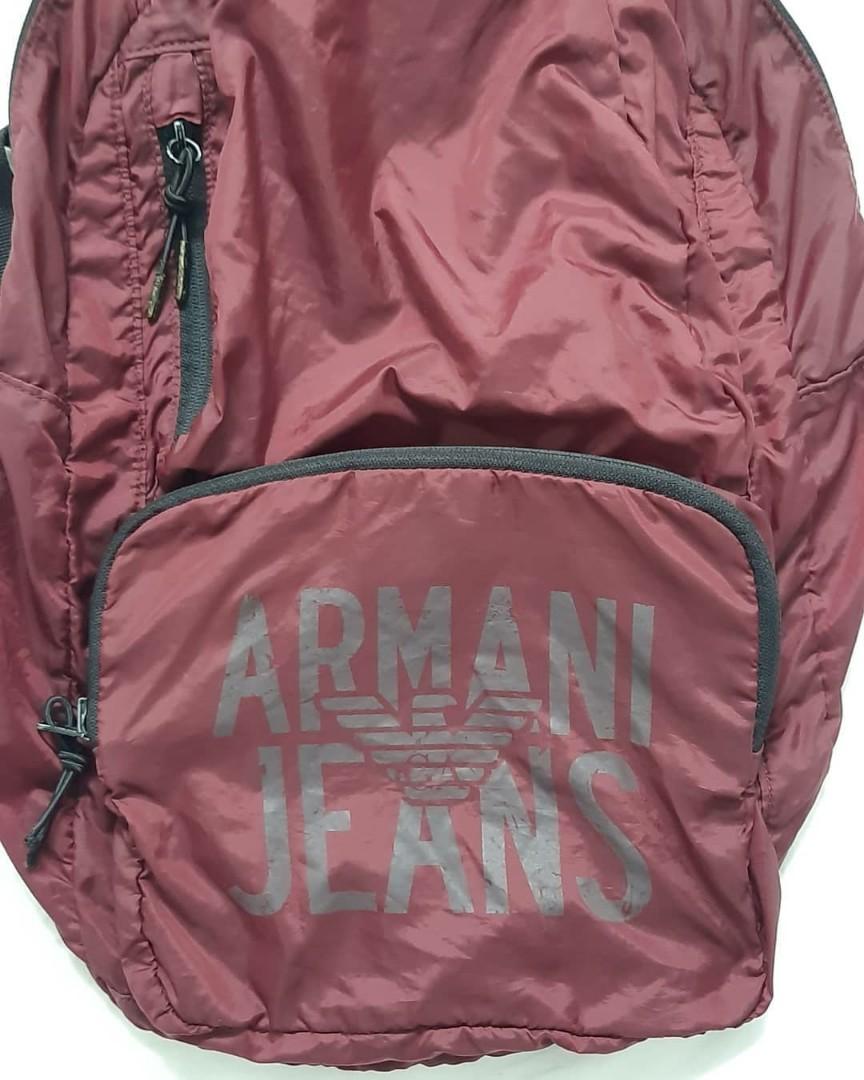 Armani Jeans Backpack, Fesyen Pria, Tas 