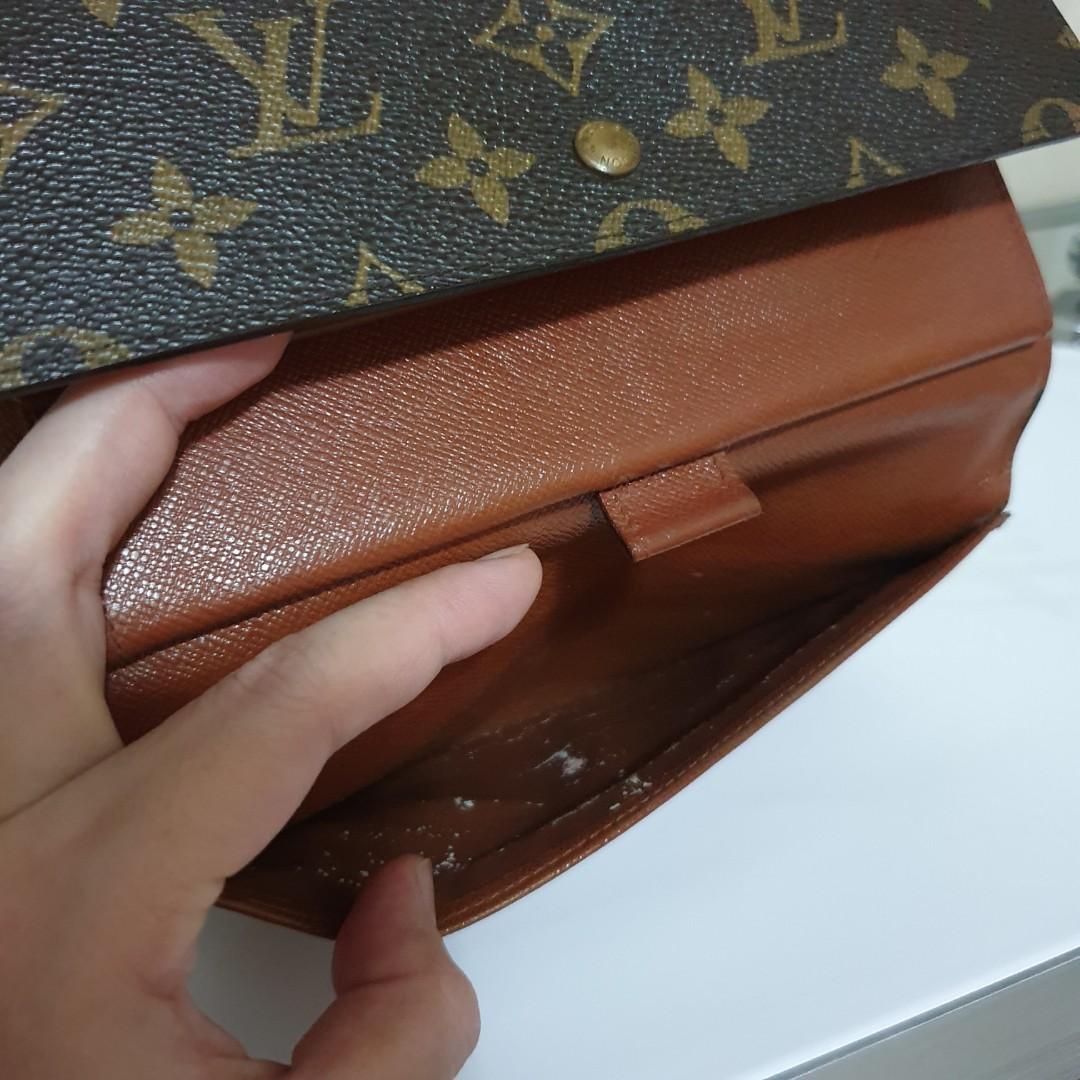 Authentic Louis Vuitton LV long Trifold wallet, Luxury, Bags