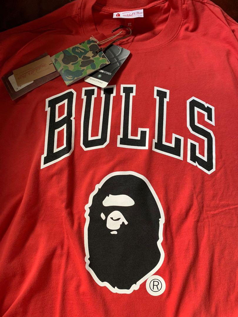 Bape x Mitchell & Ness Red Bulls Tee Size M Fast Shipping