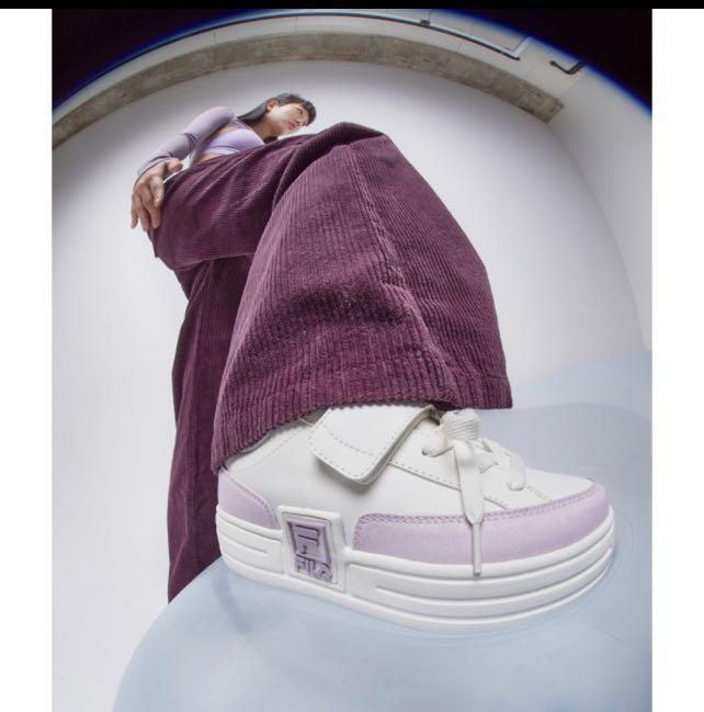 purple fila boots