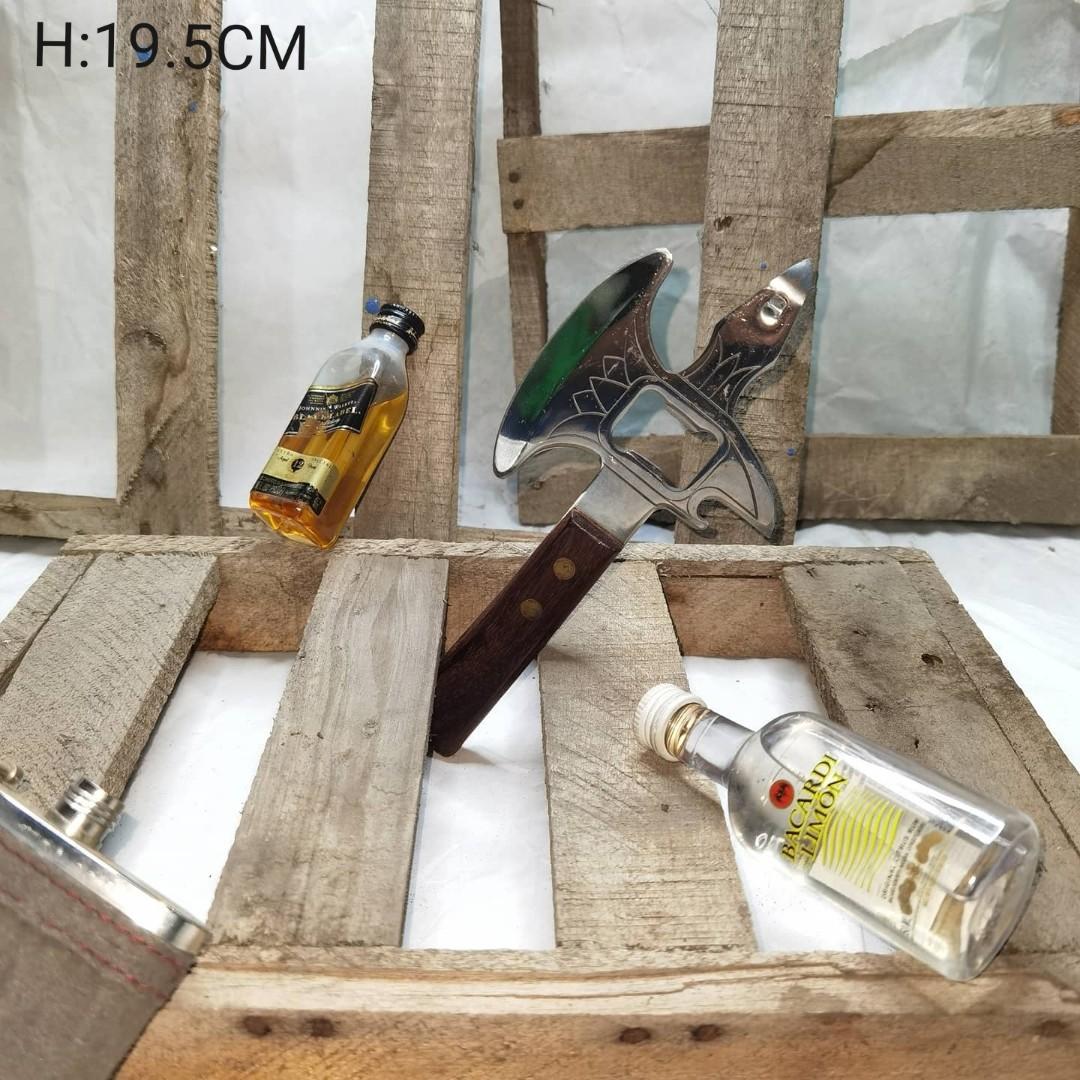 Bottle and can opener (Category: Other Kitchenware & Tableware) located in Valenzuela. Submitted by shikkufindsmla (Listing ID 1094764425, Image 2). Description: Tomahawk 4 n 1 Hatchet -Good Condition -with minimal scratches and oxidation (zoom in photos) ~Functions~ -can opener -can piercer -bottle opener -cheese cleaver 1 pc available ₱ 450 only.
