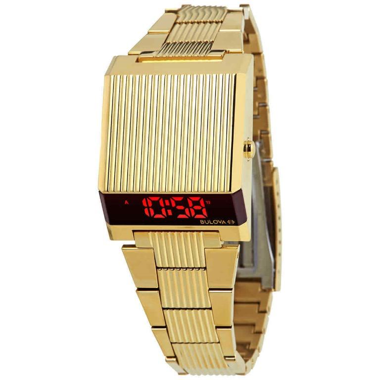 Bulova Gold-Tone Computron Digital Mens Watch, Men's Fashion, Watches ...