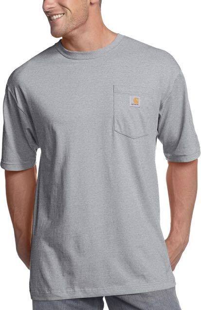 Carhartt Men's K87 T-Shirt (Heather Grey), Men's Fashion, Tops & Sets ...