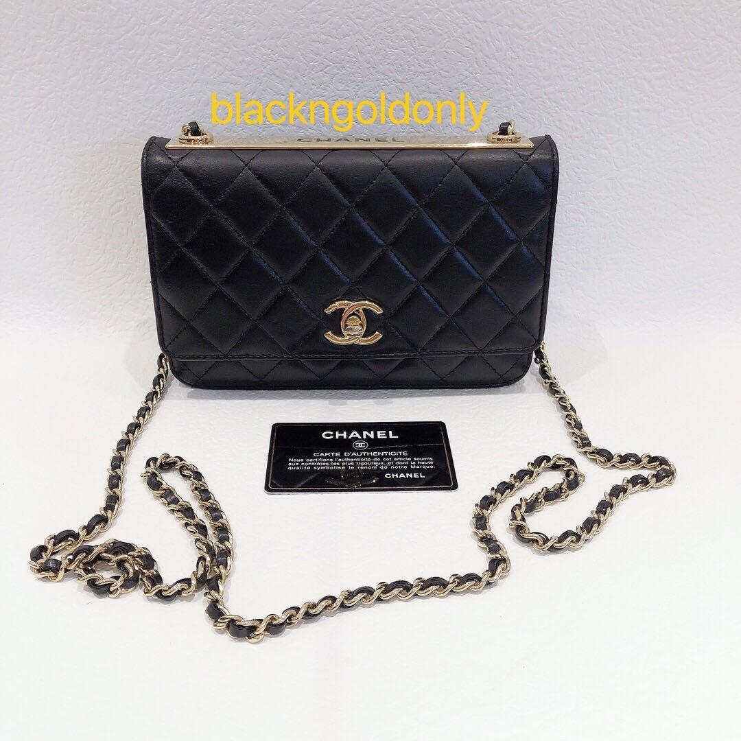 Chanel trendy cc wallet on chain woc Carousell