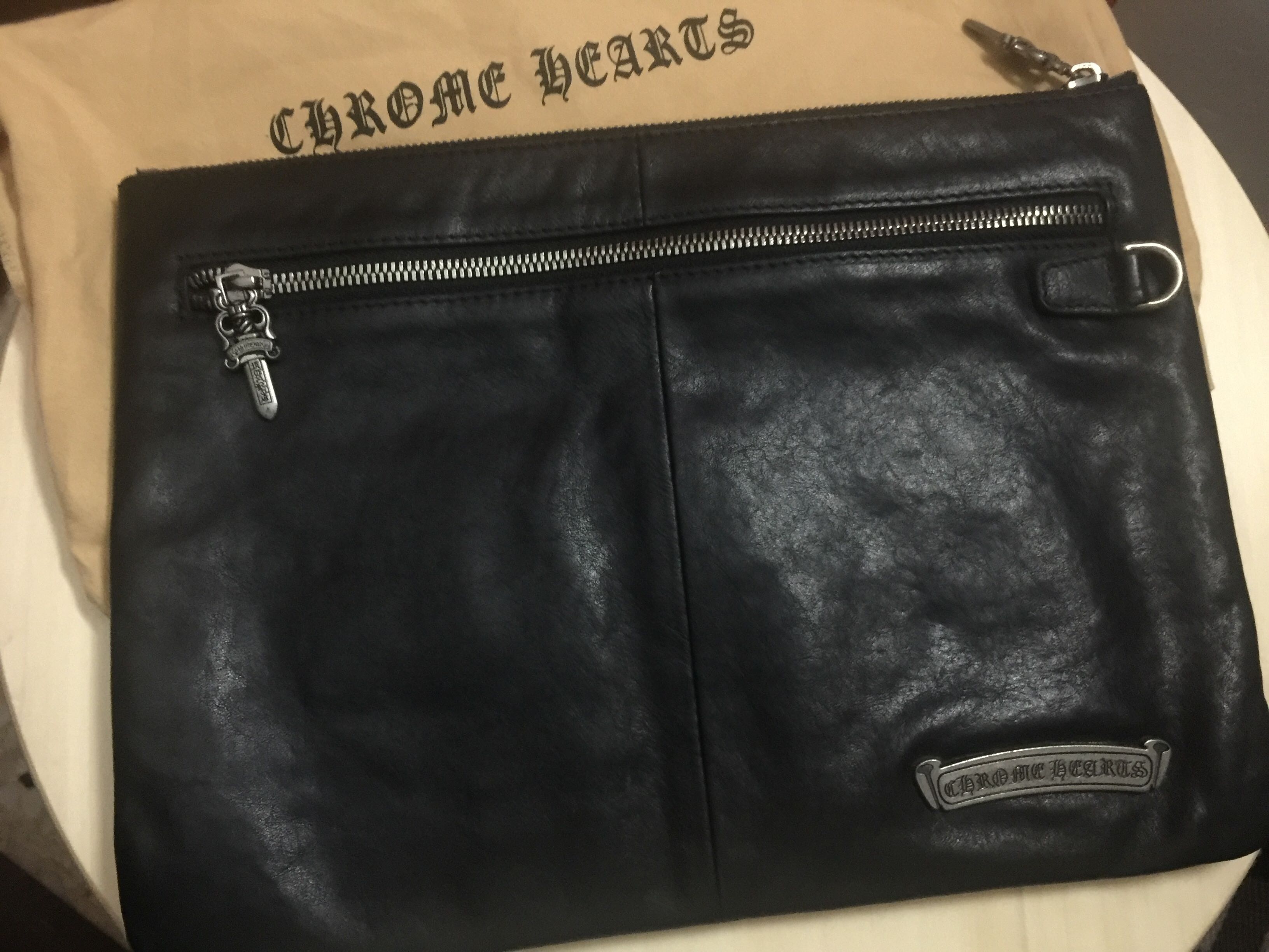 FLASH DEAL Chrome Hearts Official Leather Clutch