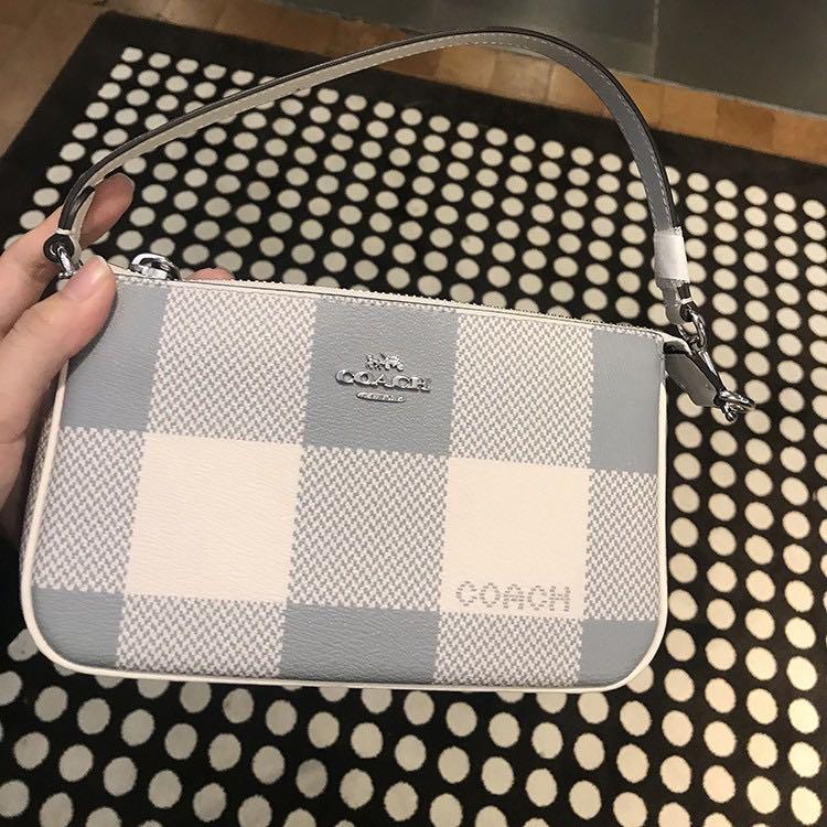 Blue plaid coach hotsell purse