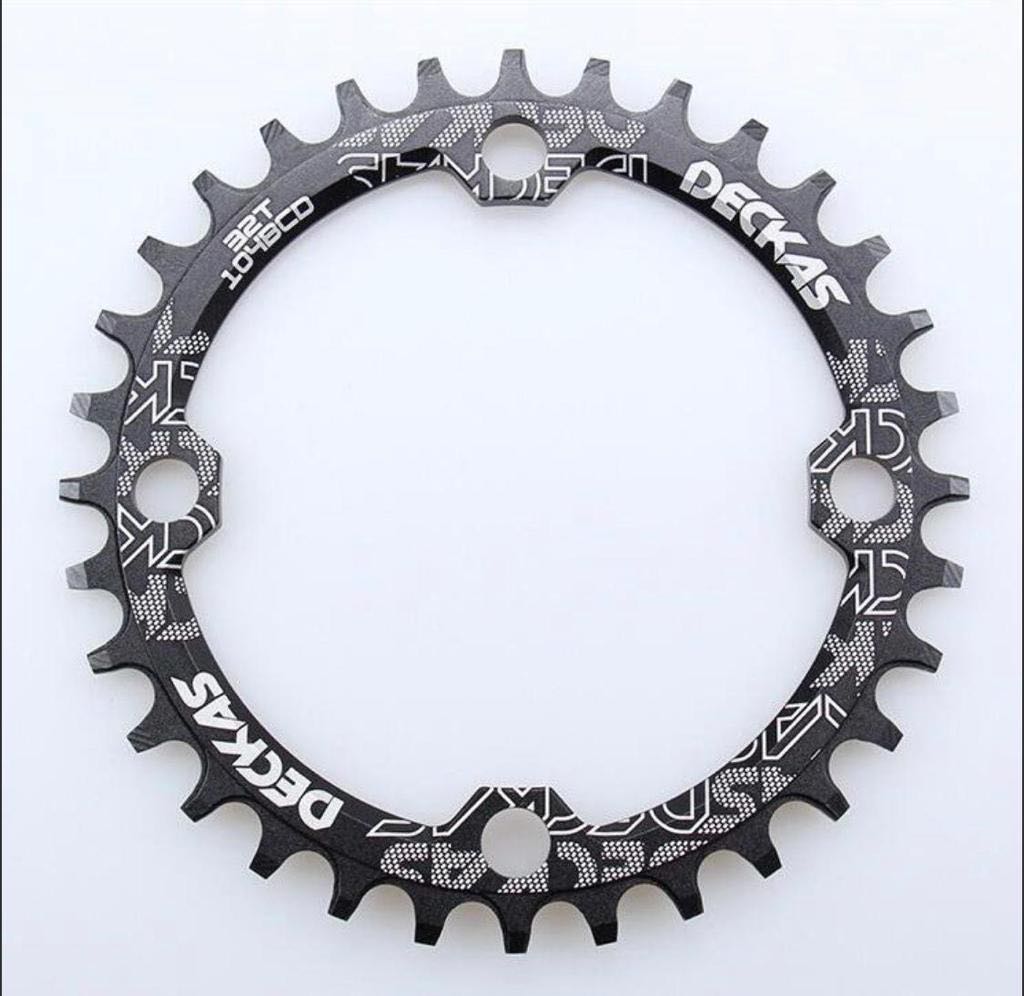 Deckas Narrow Wide Chainring 32 34 38T black red Sports Equipment